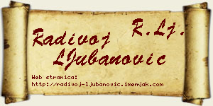Radivoj LJubanović vizit kartica